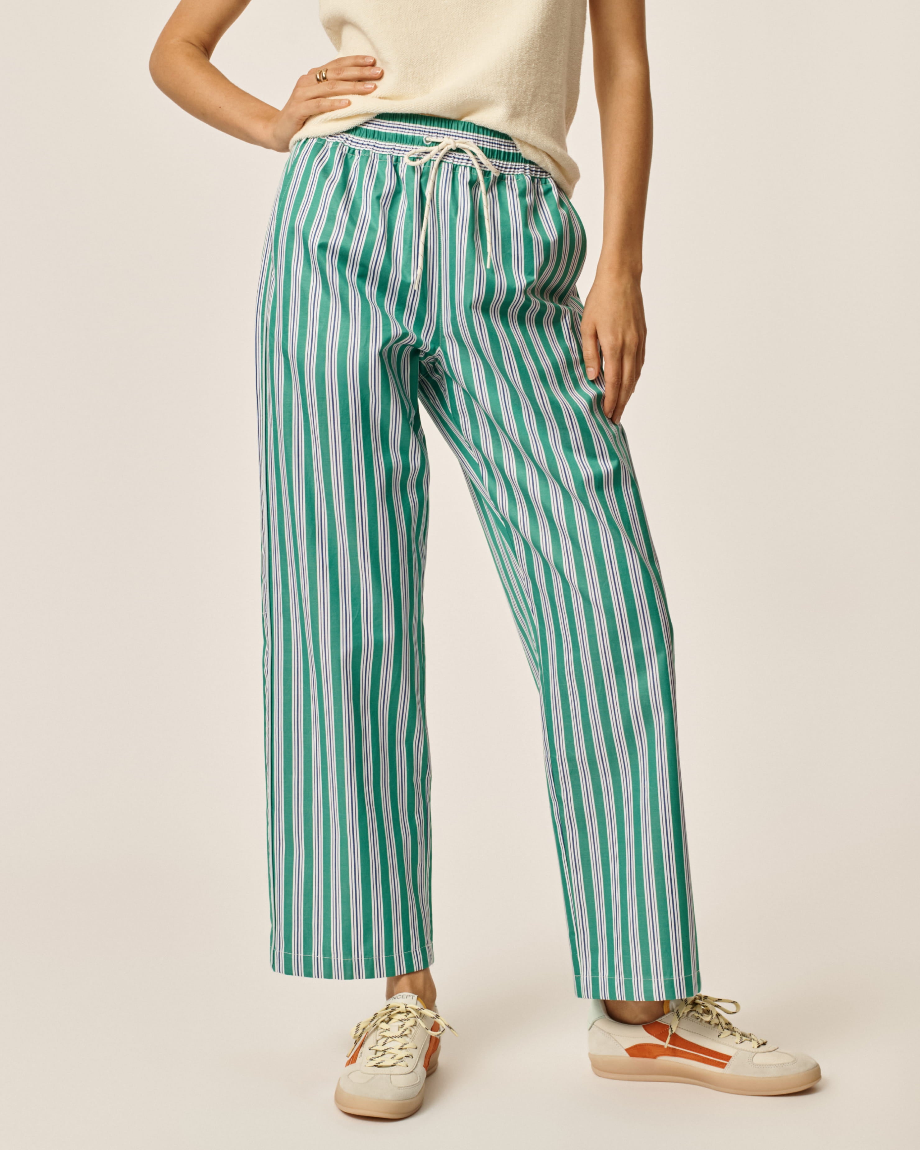CYPRUS Stripe Pant | Elevated Women's Cotton Pant | Oncept NYC