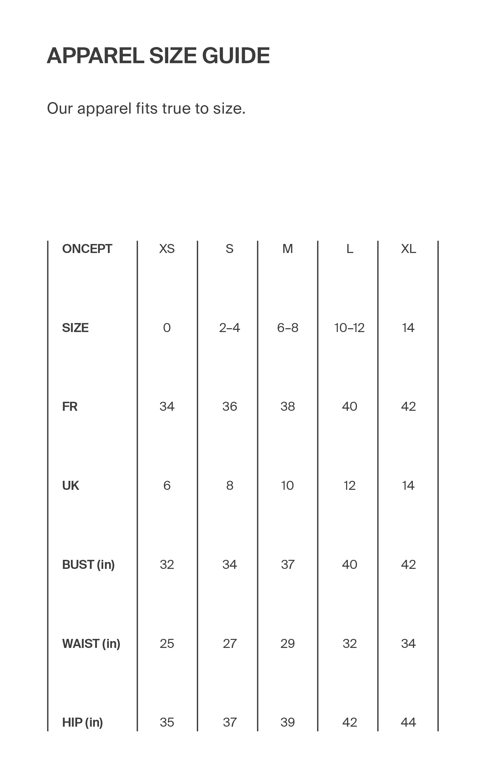 Size Guide