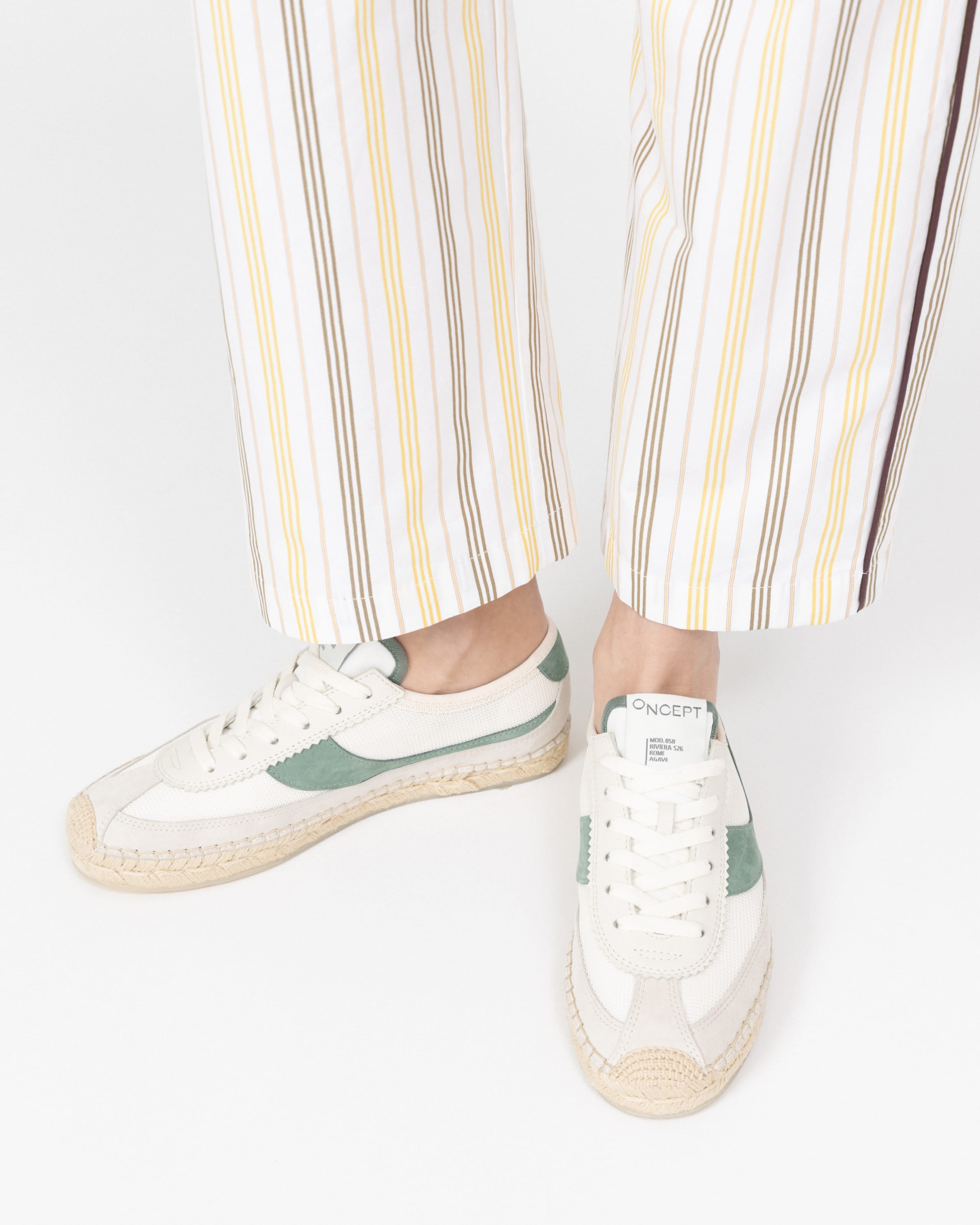 ROME Canvas Espadrille Sneaker | Leather Trim | Oncept
